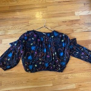 Free People Printed Blouse